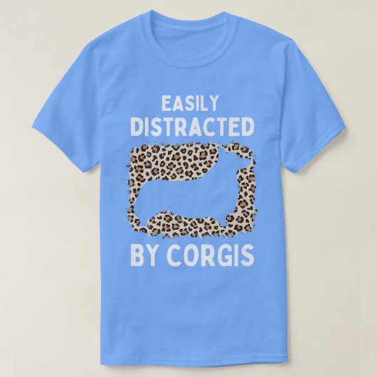 Cool Corgi Lovers Dog Design Leopard Girls Funny C Tシャツ (デザイン正面)