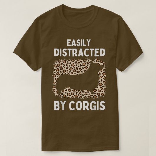 Cool corgi lovers dog design leopard girls funny c tシャツ (デザイン正面)