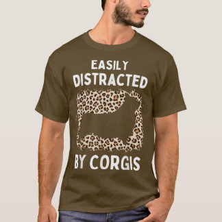 Cool corgi lovers dog design leopard girls funny c tシャツ