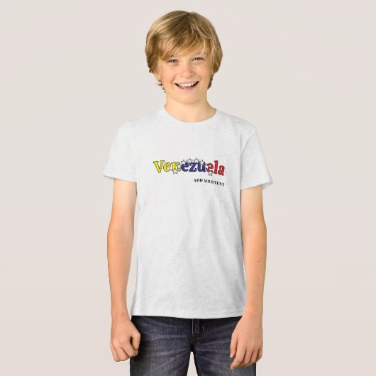 cool country flag customize kid's Venezuelan 1 トライブレンドＴシャツ (正面全面)
