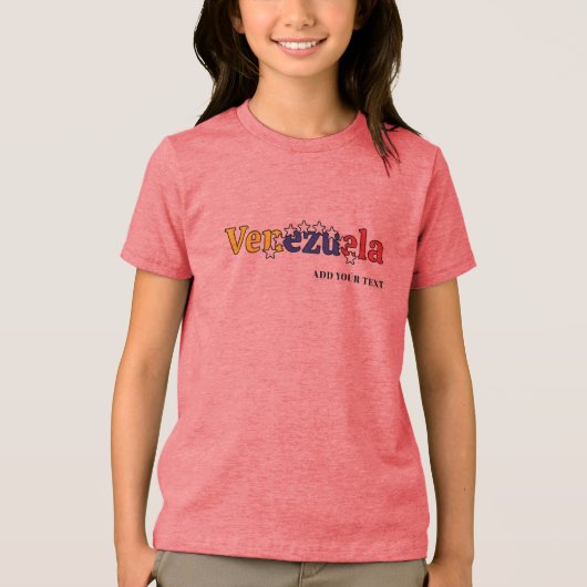 cool country flag customize kid's Venezuelan rose トライブレンドＴシャツ (正面)