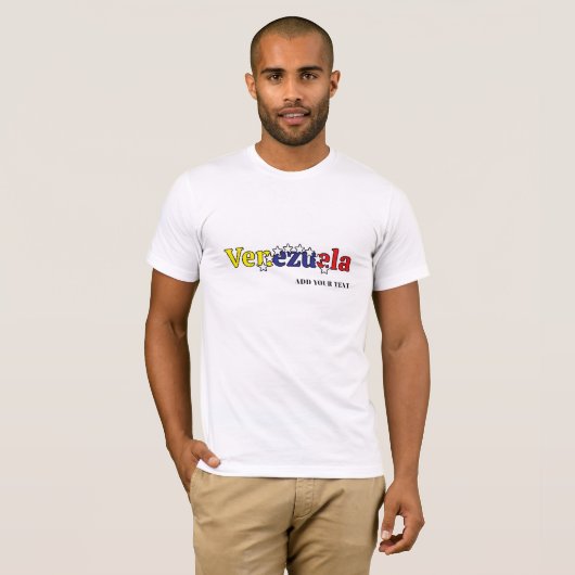 cool country flag customize men's Venezuelan 2 Tシャツ (正面フル)