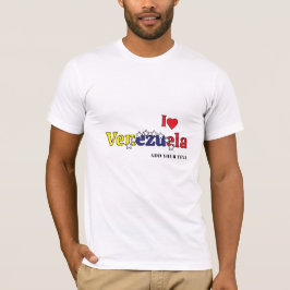 cool country flag customize men's Venezuelan  Tシャツ