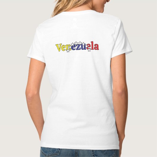 cool country flag customize women's Venezuelan 4 Tシャツ (裏面)