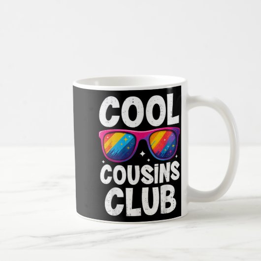 Cool Cousins Club Family Matching Funny Cousin Squ コーヒーマグカップ (右)
