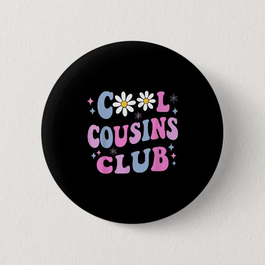 Cool Cousins Club Shirt Boy Girl Cousin Crew Match 缶バッジ (正面)