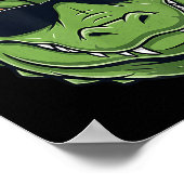 Cool Crocodile Animal Gator Graphic With Cap And S ポスター (角)