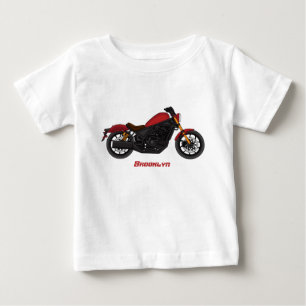 Cool cruiser style motorcycle  ベビーTシャツ