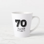 cool cute 70th birthday quote sayings カフェラテマグ (右)