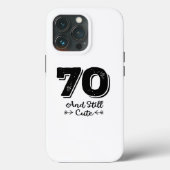 cool cute 70th birthday quote sayings Case-Mate iPhoneケース (裏面)