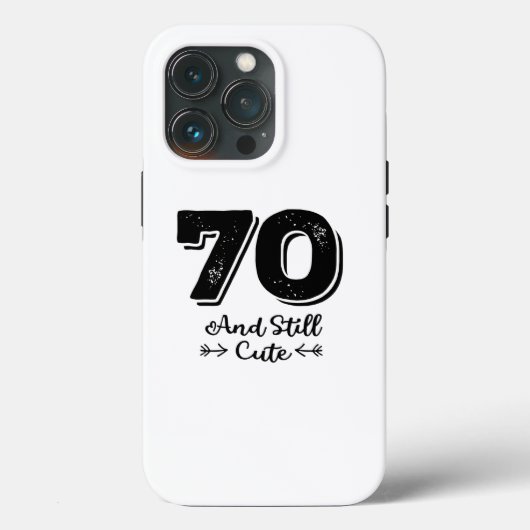 cool cute 70th birthday quote sayings Case-Mate iPhoneケース (裏面)
