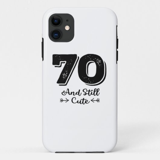 cool cute 70th birthday quote sayings Case-Mate iPhoneケース (裏面)