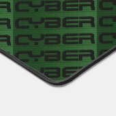 Cool Cyber Text Pattern Green デスクマット (コーナー)
