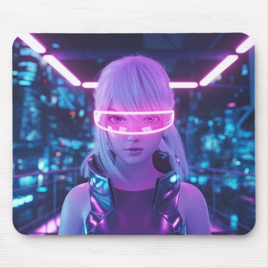 Cool Cyberpunk Anime Mousepad マウスパッド (正面)