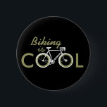 cool cycle, biking 缶バッジ<br><div class="desc">Biking-is-cool</div>
