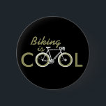 cool cycle, biking 缶バッジ<br><div class="desc">Biking-is-cool</div>