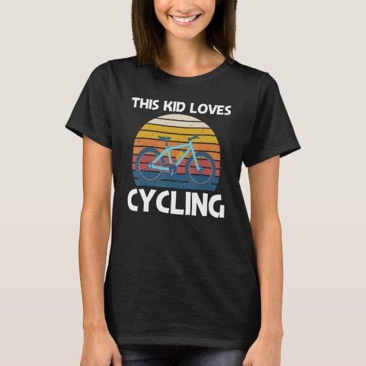 Cool Cycling For Kids Boys Men Biking Bicycle Cycl Tシャツ (正面)