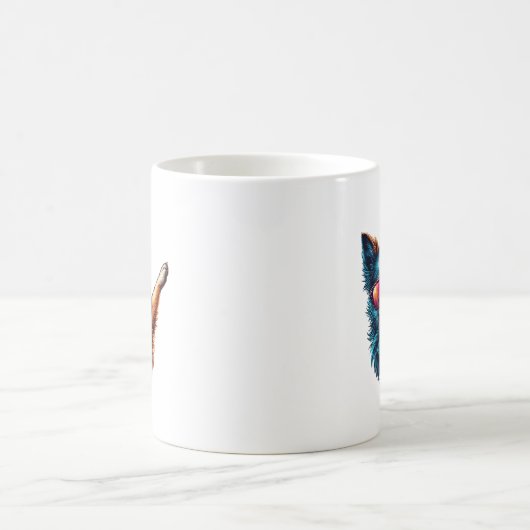 Cool Dabbing Dog Art コーヒーマグカップ (中央)