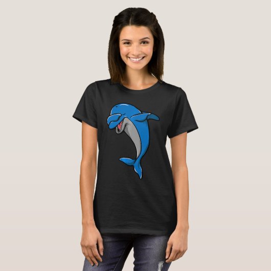 Cool Dabbing Dolphin Whale Cute Dolphins Lover Men Tシャツ (正面フル)