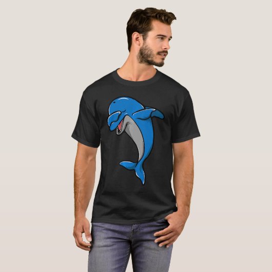 Cool Dabbing Dolphin Whale Cute Dolphins Lover Men Tシャツ (正面フル)