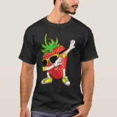 Cool Dabbing Strawberry Funny Love Dancer Sweet Fr Tシャツ (正面)