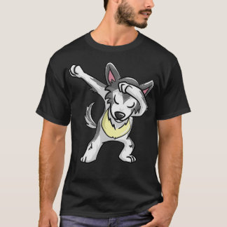 Cool Dabbing Wolf  Funny Hiphop Coyote Dog Dancing Tシャツ