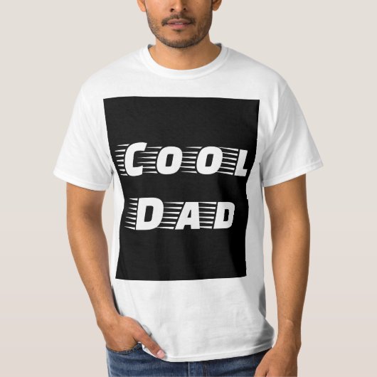 Cool Dad タイポグラフィ デザイン Tシャツ (正面)