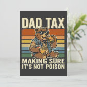 Cool Dad Bear Funny Snack Time Design  サンキューカード (スタンド正面)