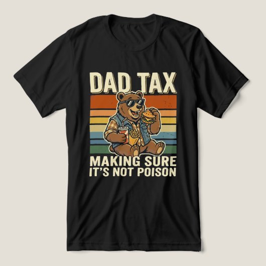 Cool Dad Bear Funny Snack Time Design  トライブレンドＴシャツ (デザイン正面)