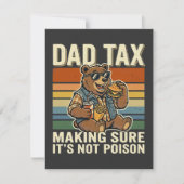 Cool Dad Bear Funny Snack Time Design ノートカード (正面)