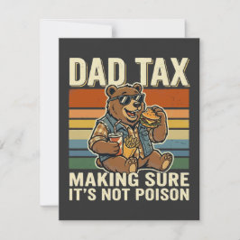 Cool Dad Bear Funny Snack Time Design  ノートカード