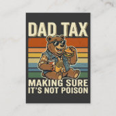 Cool Dad Bear Funny Snack Time Design  名刺 (正面)
