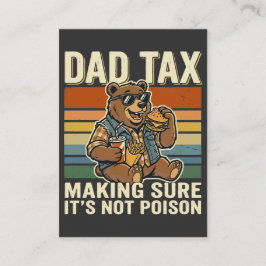 Cool Dad Bear Funny Snack Time Design  名刺