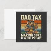 Cool Dad Bear Funny Snack Time Design 招待状 (正面/裏面)