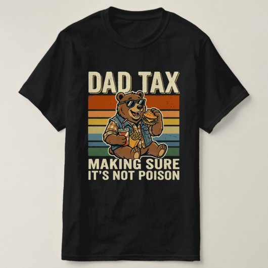 Cool Dad Bear Funny Snack Time Design Tシャツ (デザイン正面)