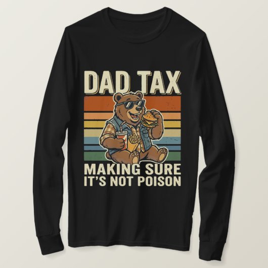 Cool Dad Bear Funny Snack Time Design Tシャツ (デザイン正面)