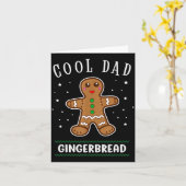 Cool Dad Gingerbread Man Cookie Family Christmas P カード (黄色い花)