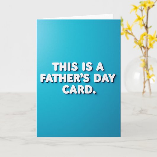 Cool Dad Typography カード (黄色い花)