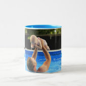 Cool Daddy Quote Father's day Photo ツートーンマグカップ (中央)