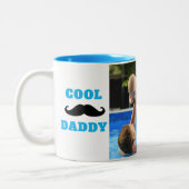 Cool Daddy Quote Father's day Photo ツートーンマグカップ (左)