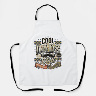 Cool Dads Club ビンテージ風彫刻 お父さんTシャツ デザイン エプロン