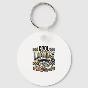 Cool Dads Club ビンテージ風彫刻 お父さんTシャツ デザイン キーホルダー