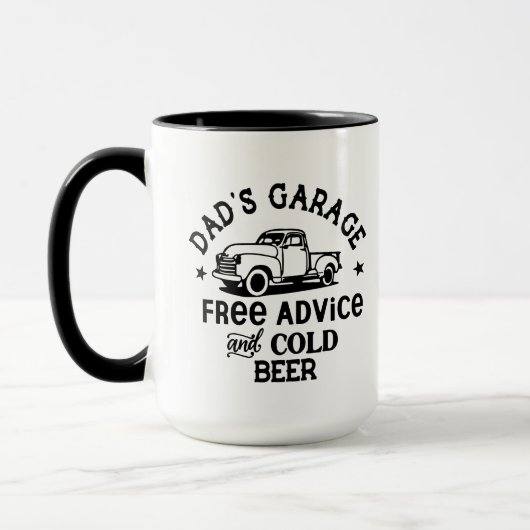 Cool Dad's garage word art  マグカップ (左)