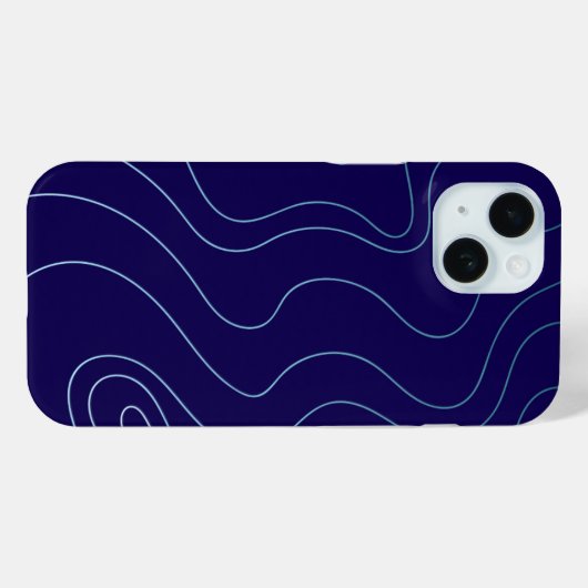 Cool Dark Blue Light Blue Waves iPhone / iPad case Case-Mate iPhoneケース (裏面 (横))