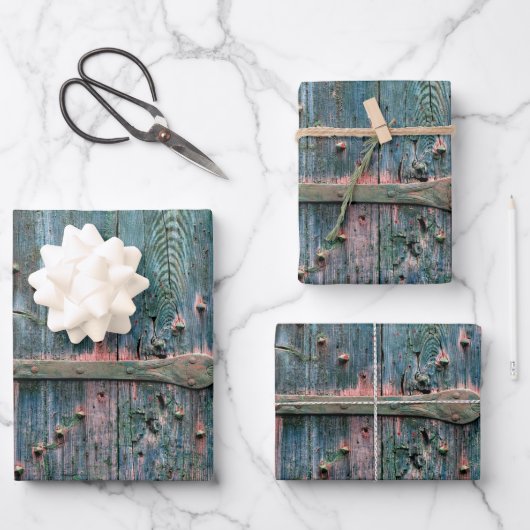 Cool decorative wooden gate ラッピングペーパーシート (正面)