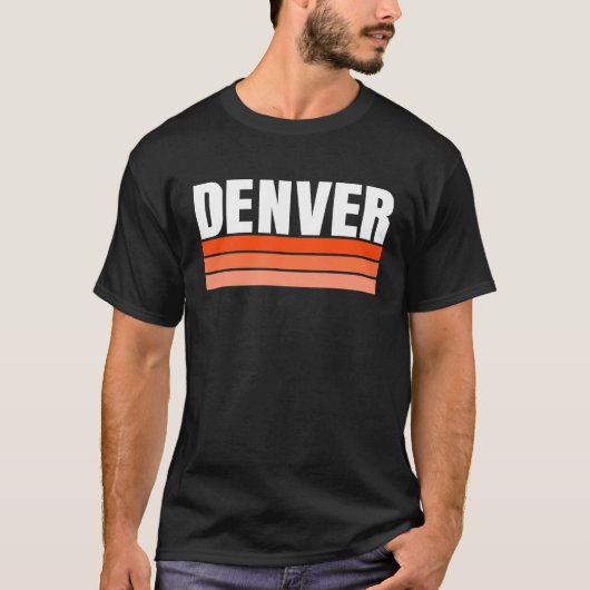 Cool Denver Orange Striped Simple & Basic Minimal  Tシャツ (正面)