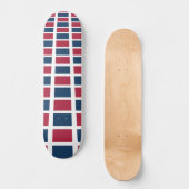 Cool Design 太字 赤と青の模様 8インチ スケートボード (正面)