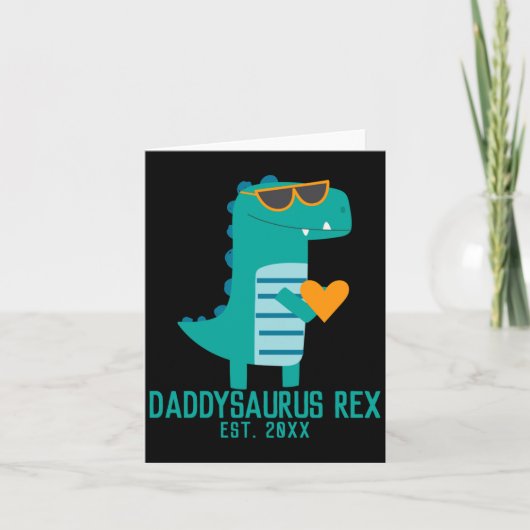 Cool Dino Daddysaurus Rex New Dad Fathers Day カード (正面)