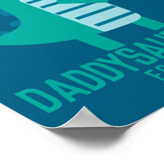 Cool Dino Daddysaurus Rex New Dad Fathers Day  ポスター (角)