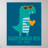 Cool Dino Daddysaurus Rex New Dad Fathers Day  ポスター (正面)